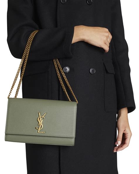 saint laurent monogram ysl kate small chain shoulder bag|KATE SMALL IN GRAIN DE POUDRE EMBOSSED LEATHER.